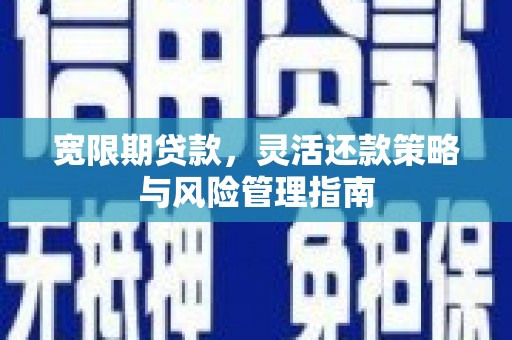 甘南宽限期贷款，灵活还款策略与风险管理指南