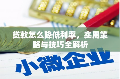 甘南贷款怎么降低利率，实用策略与技巧全解析