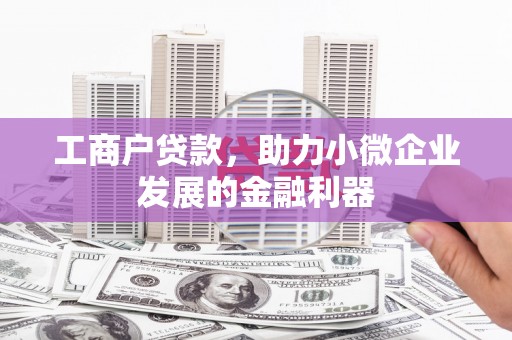 甘南工商户贷款，助力小微企业发展的金融利器