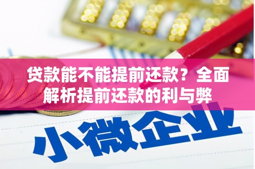 甘南贷款能不能提前还款？全面解析提前还款的利与弊