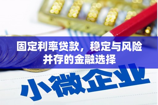 甘南固定利率贷款，稳定与风险并存的金融选择