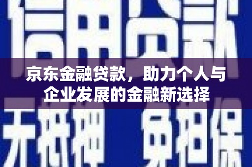 甘南京东金融贷款，助力个人与企业发展的金融新选择