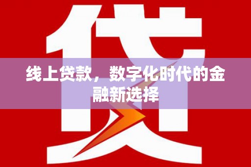甘南线上贷款，数字化时代的金融新选择