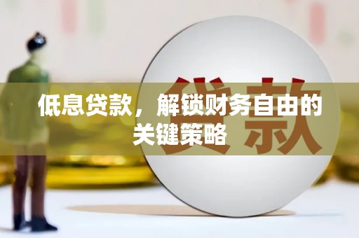 甘南低息贷款，解锁财务自由的关键策略