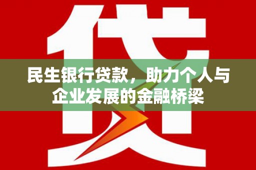 甘南民生银行贷款，助力个人与企业发展的金融桥梁