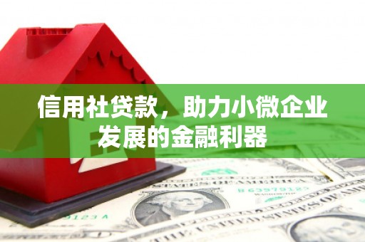 甘南信用社贷款，助力小微企业发展的金融利器