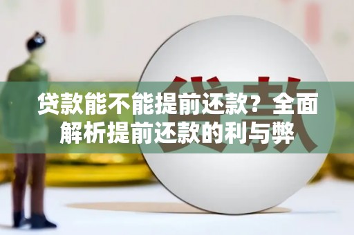 甘南贷款能不能提前还款？全面解析提前还款的利与弊