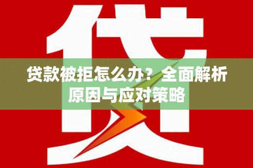 甘南贷款被拒怎么办？全面解析原因与应对策略